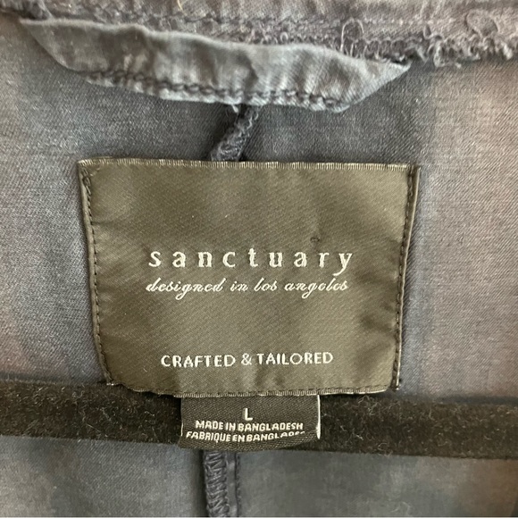 SANCTUARY Waterfall Drape Roll Sleeve Jacket - Navy, Size L - Picture 6 of 11